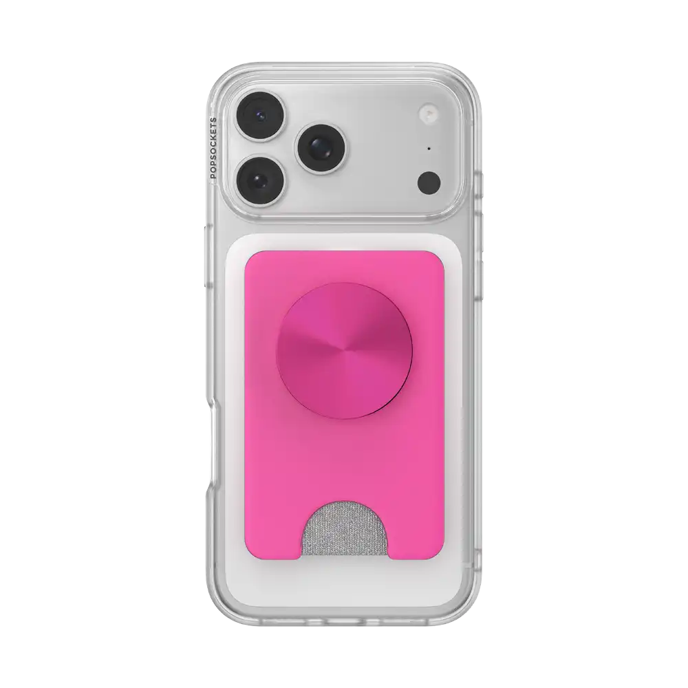 Fuchsia Radial — MagSafe Kick-Out PopWallet+ & Stand