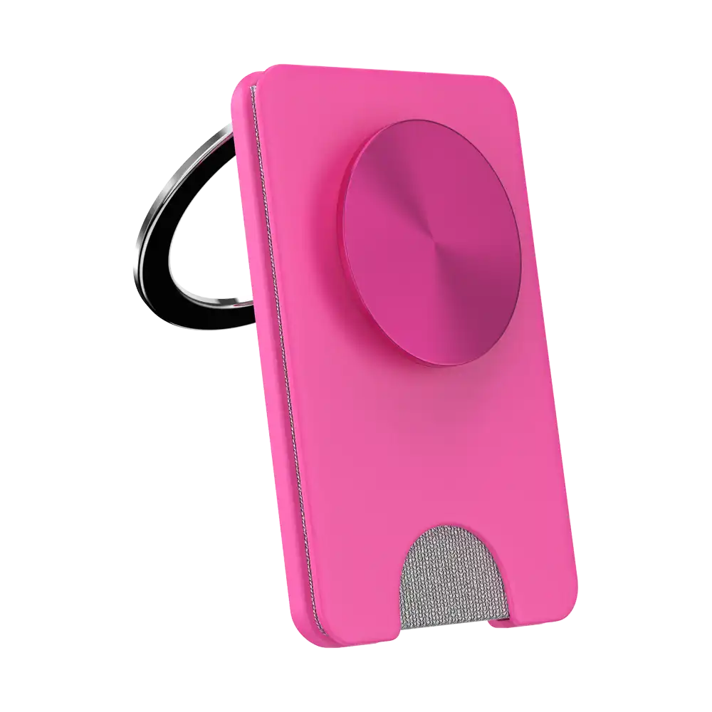 Fuchsia Radial — MagSafe Kick-Out PopWallet+ & Stand