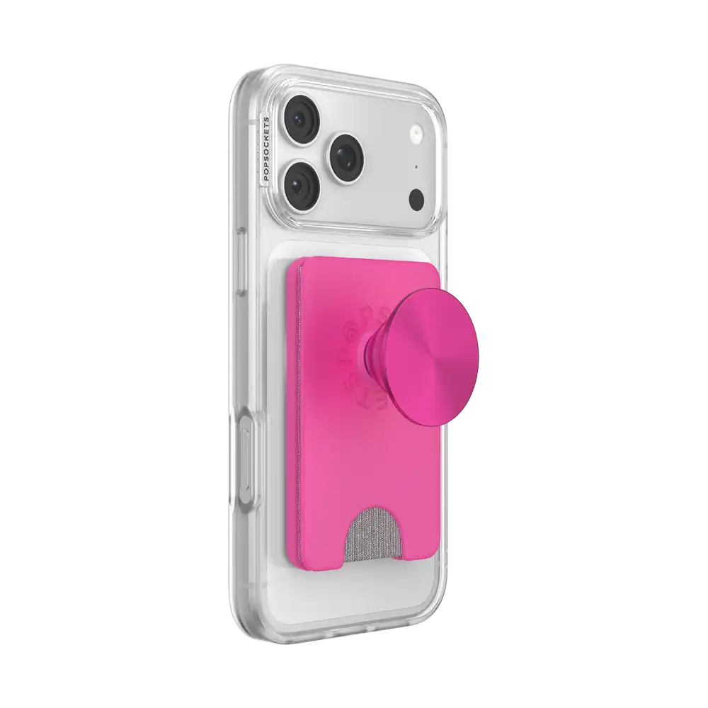 Fuchsia Radial — MagSafe Kick-Out PopWallet+ & Stand