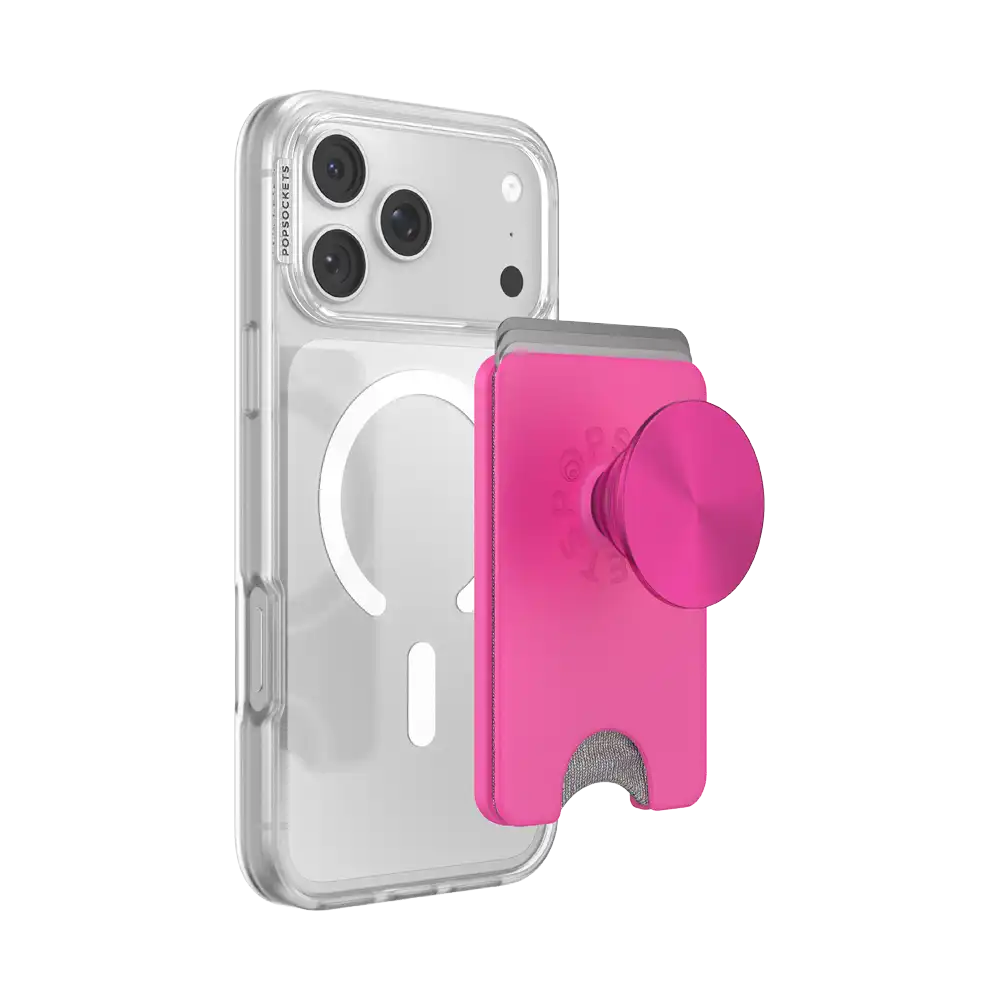 Fuchsia Radial — MagSafe Kick-Out PopWallet+ & Stand