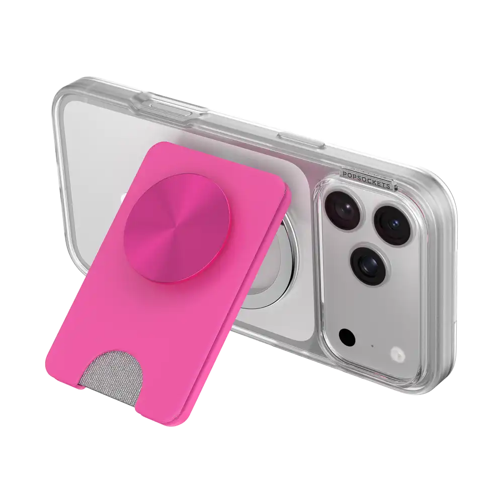 Fuchsia Radial — MagSafe Kick-Out PopWallet+ & Stand
