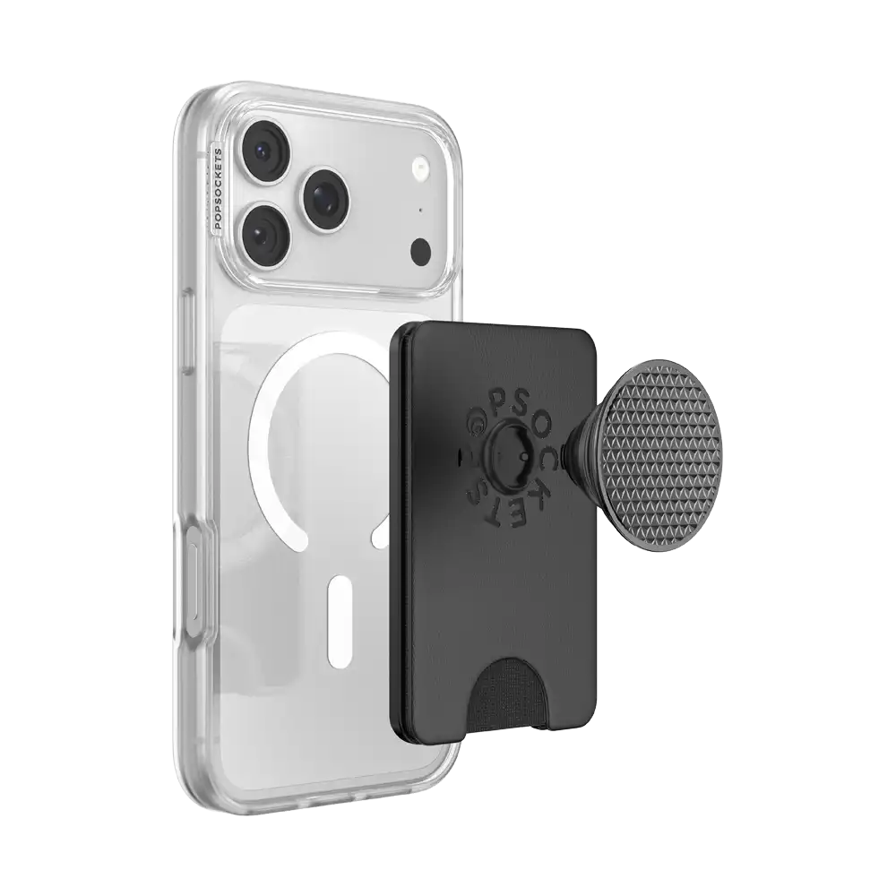 Knurl Black — MagSafe Kick-Out PopWallet+ & Stand