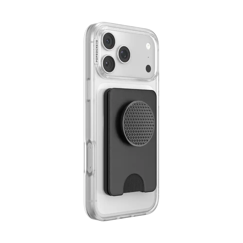 Knurl Black — MagSafe Kick-Out PopWallet+ & Stand