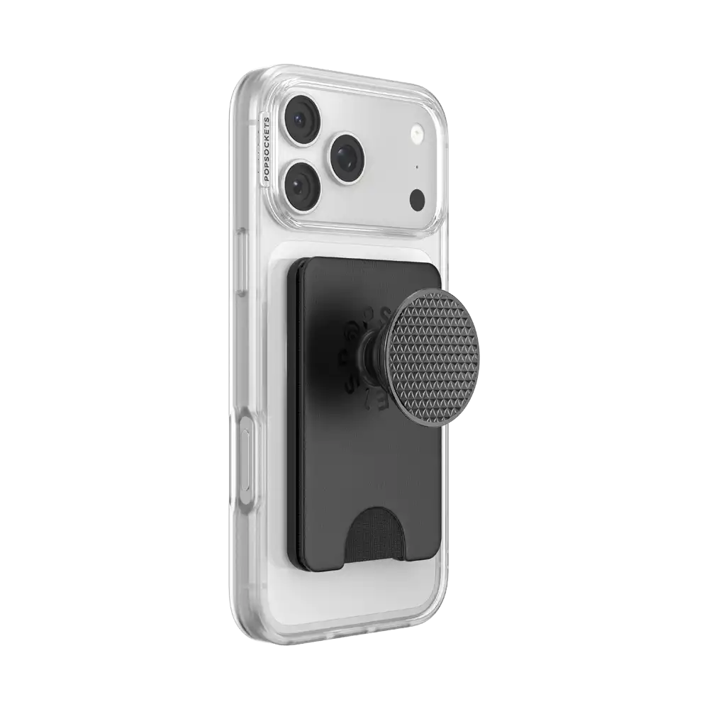 Knurl Black — MagSafe Kick-Out PopWallet+ & Stand