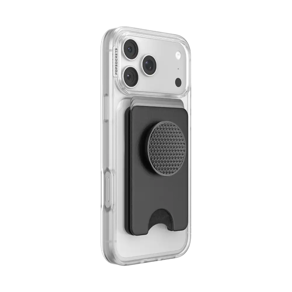 Knurl Black — MagSafe Kick-Out PopWallet+ & Stand