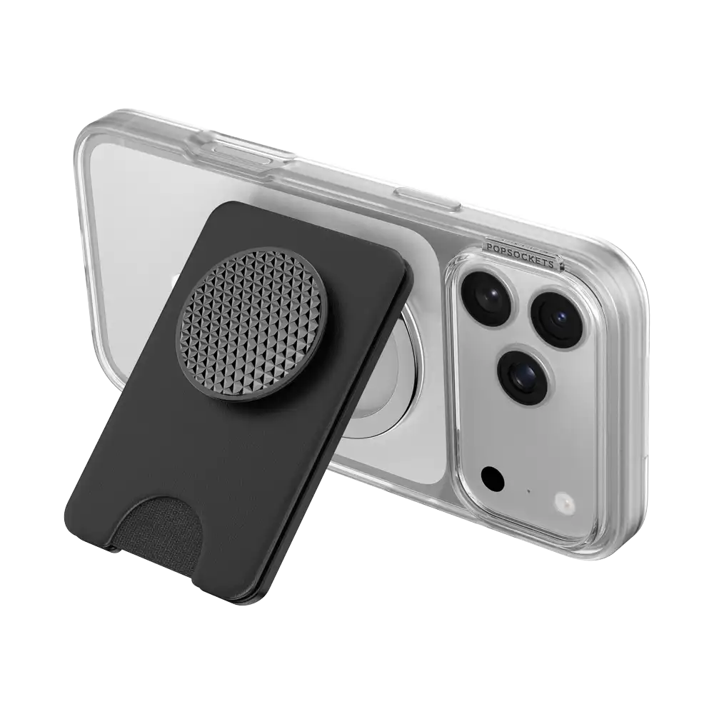 Knurl Black — MagSafe Kick-Out PopWallet+ & Stand