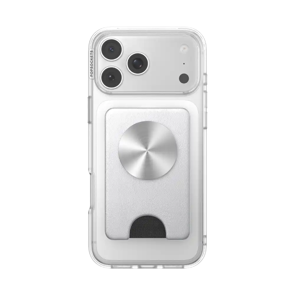 Silver Radial — MagSafe Kick-Out PopWallet+ & Stand