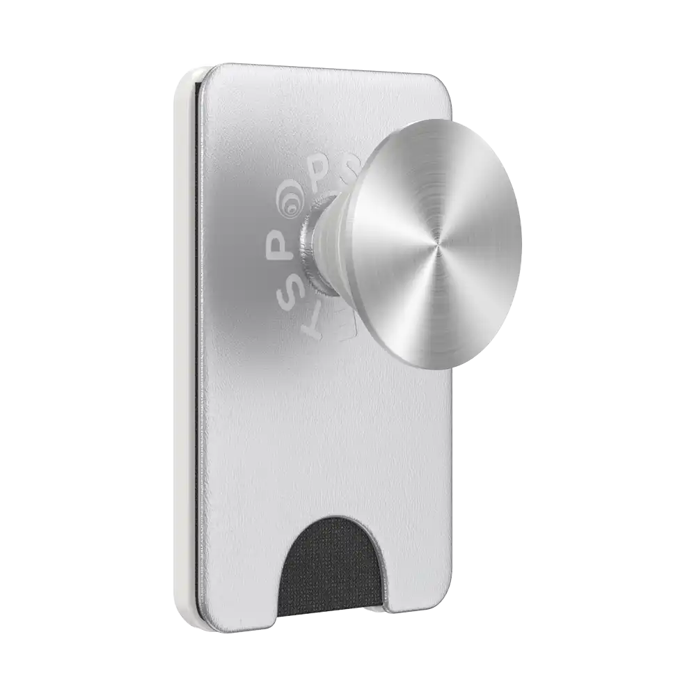Silver Radial — MagSafe Kick-Out PopWallet+ & Stand