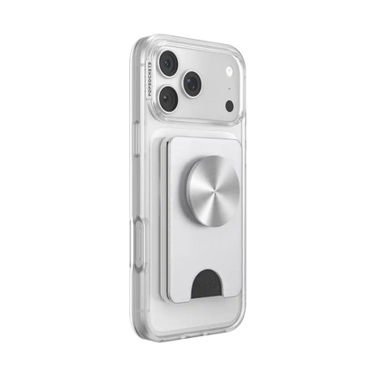 Silver Radial — MagSafe Kick-Out PopWallet+ & Stand