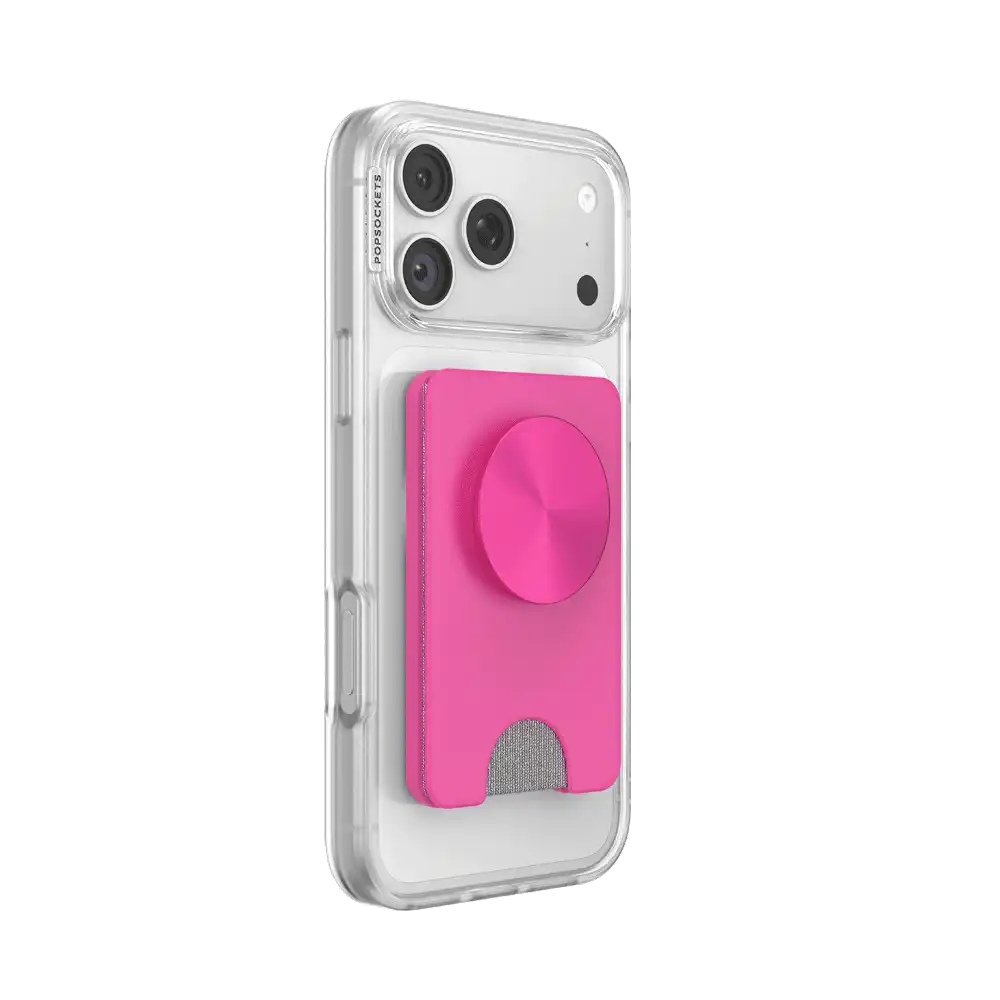 Fuchsia Radial — MagSafe Kick-Out PopWallet+ & Stand