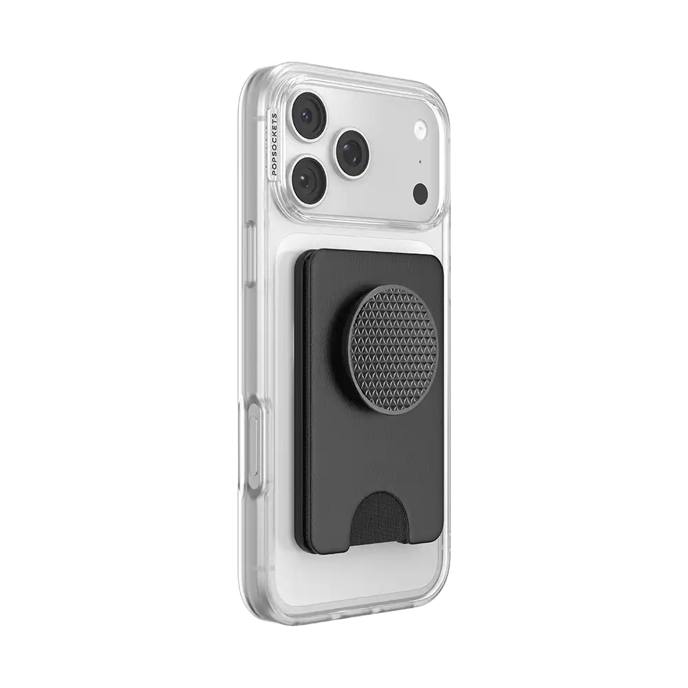 Knurl Black — MagSafe Kick-Out PopWallet+ & Stand