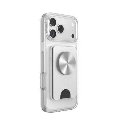Silver Radial — MagSafe Kick-Out PopWallet+ & Stand