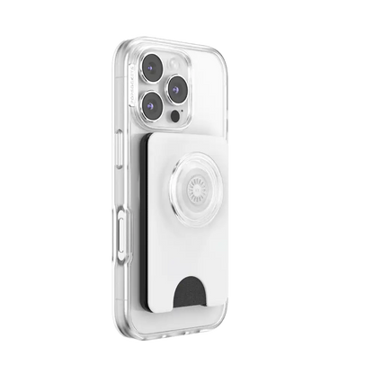 White — MagSafe Kick-Out PopWallet+ & Stand