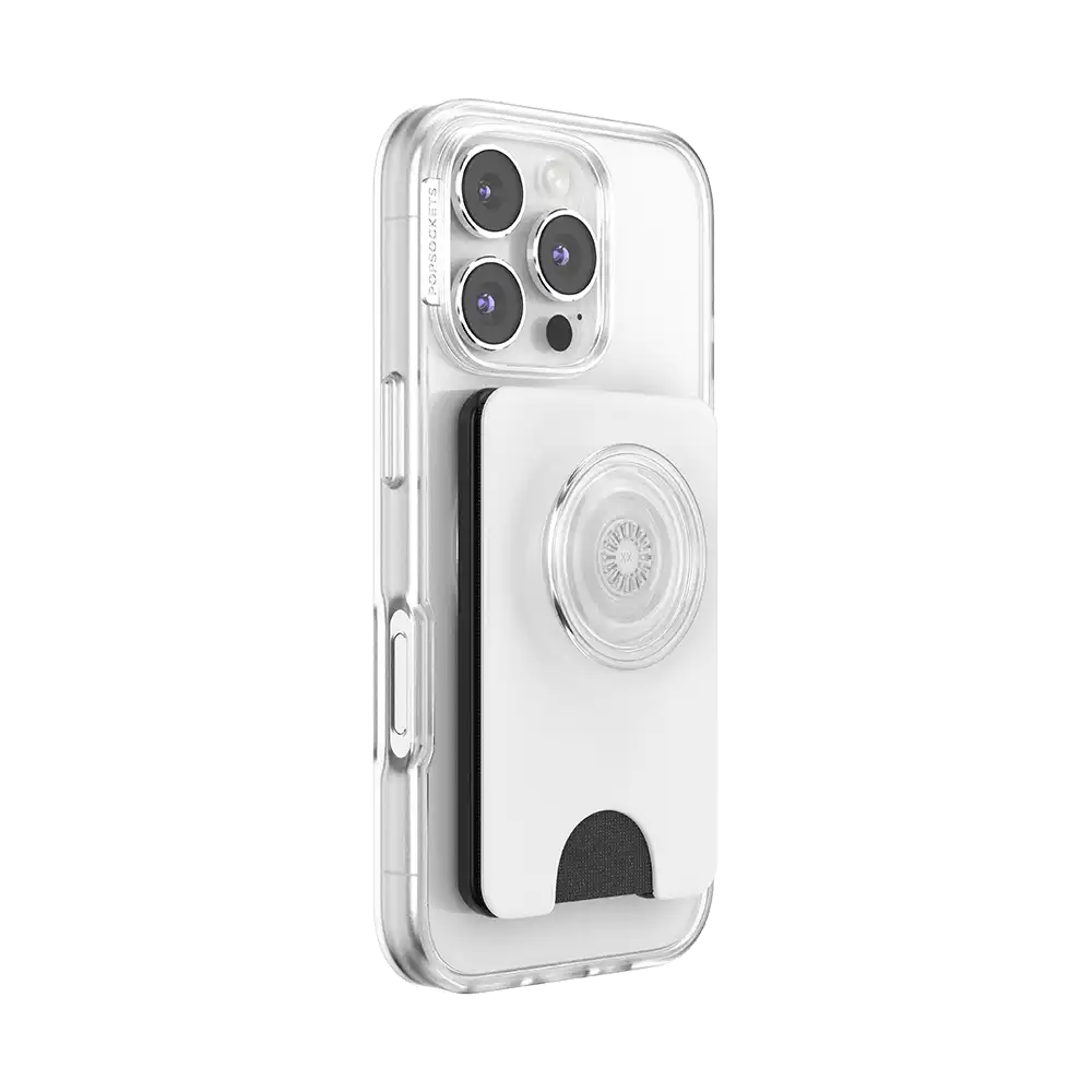 White — MagSafe Kick-Out PopWallet+ & Stand
