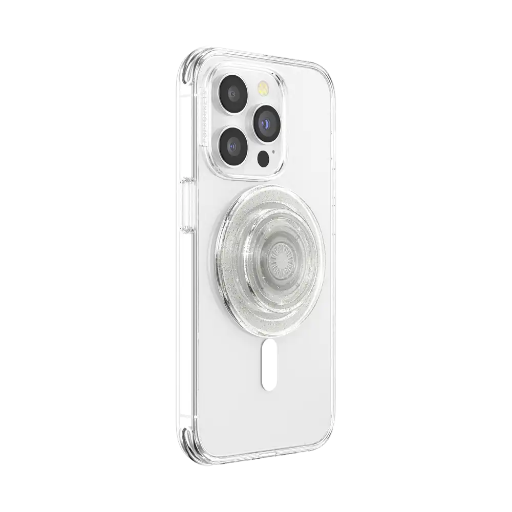 Clear Glitter — MagSafe PopGrip