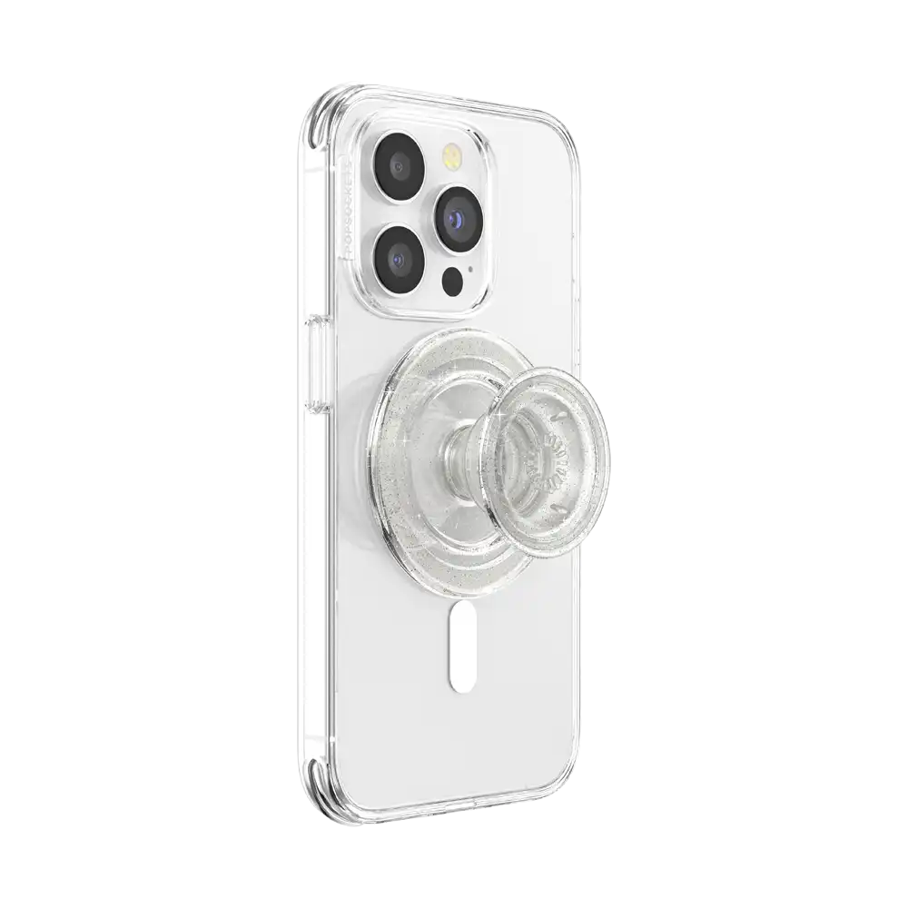Clear Glitter — MagSafe PopGrip
