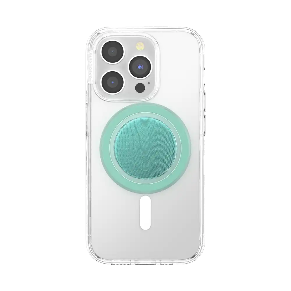 Aluminum Moire Turquoise — MagSafe PopGrip
