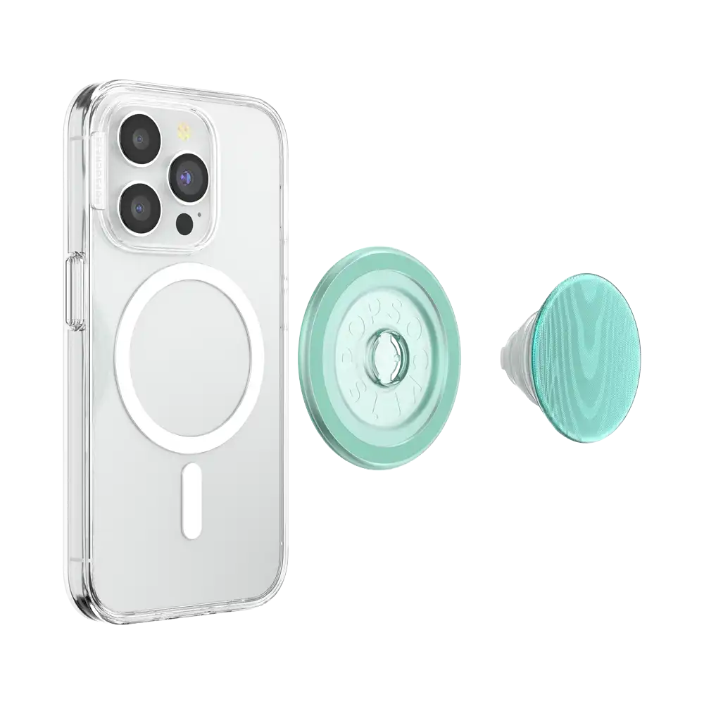 Aluminum Moire Turquoise — MagSafe PopGrip