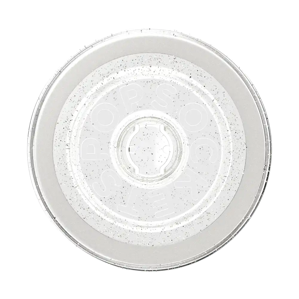 Clear Glitter Silver — MagSafe Round Base