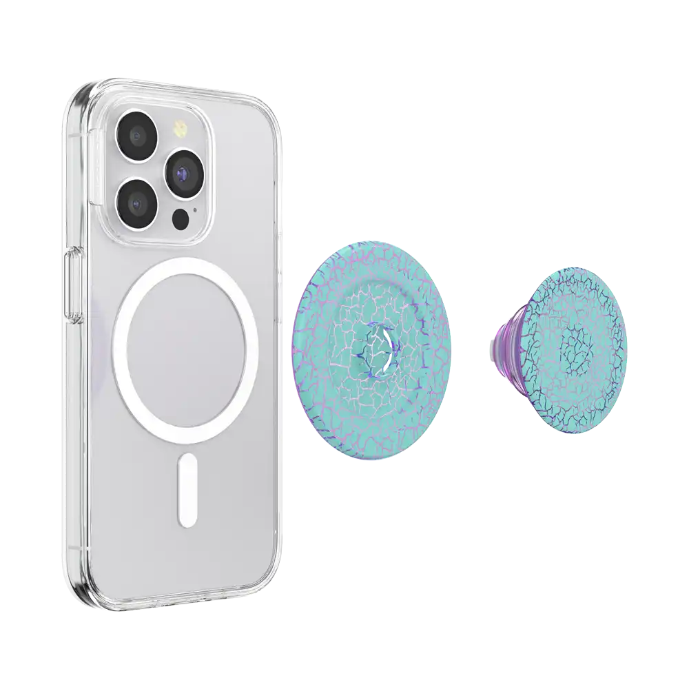 Crackle Reef Printed Sugar Plum — MagSafe PopGrip