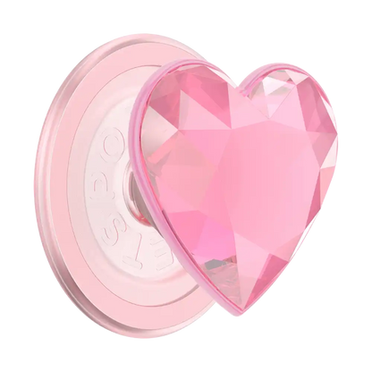Iridescent Crystal Heart — MagSafe PopGrip