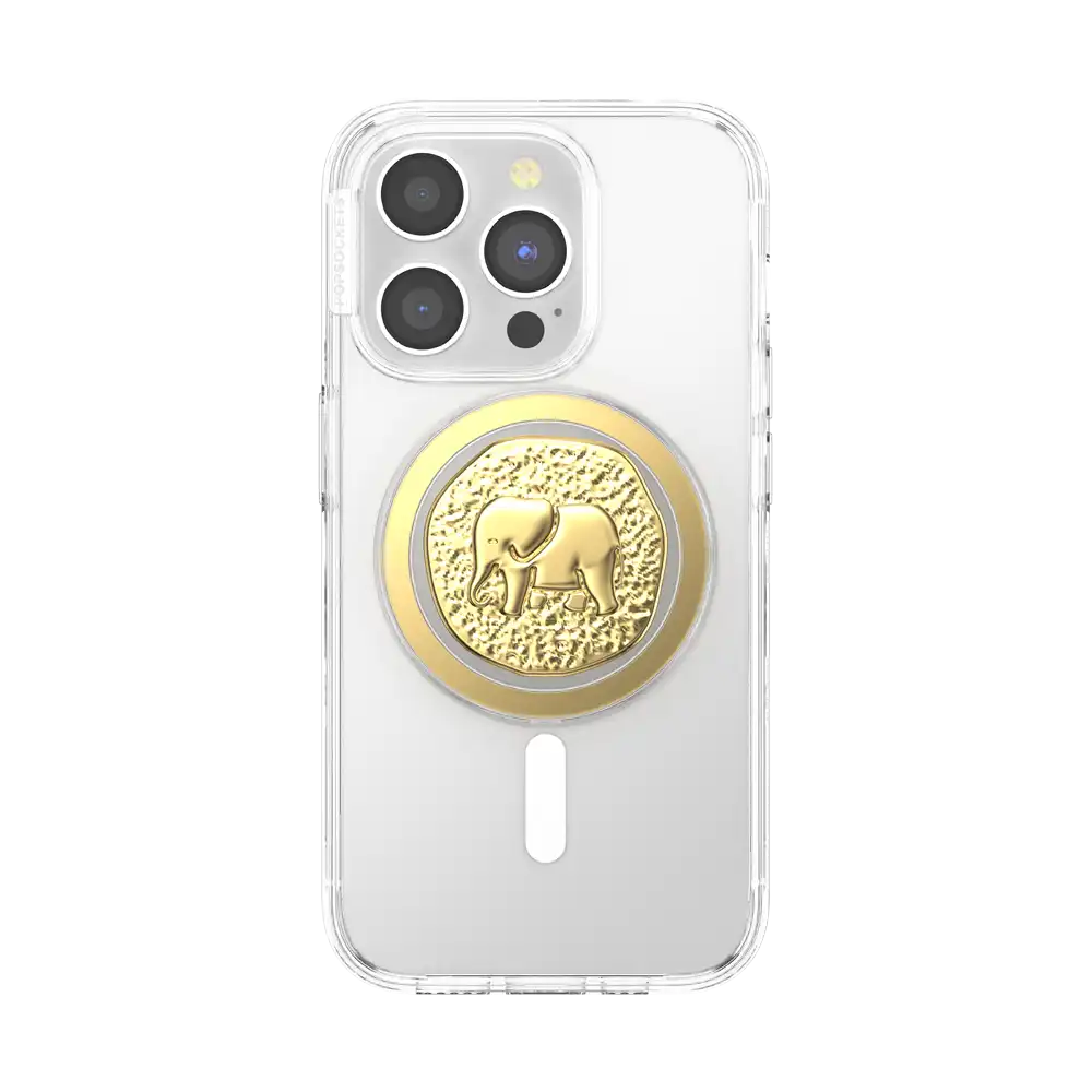 Enamel Elephant Token — MagSafe PopGrip