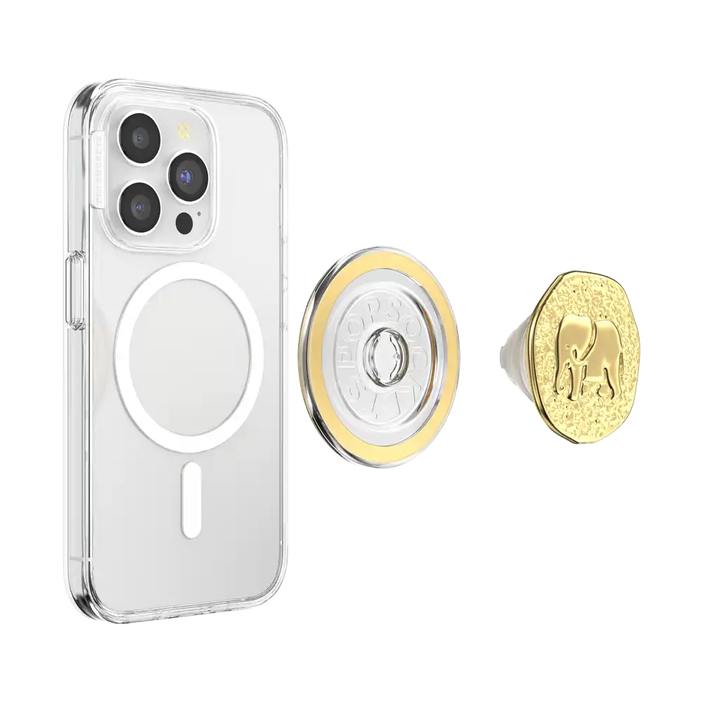 Enamel Elephant Token — MagSafe PopGrip