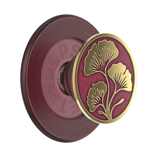 Enamel Ginkgo Oxblood — MagSafe PopGrip