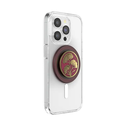 Enamel Ginkgo Oxblood — MagSafe PopGrip