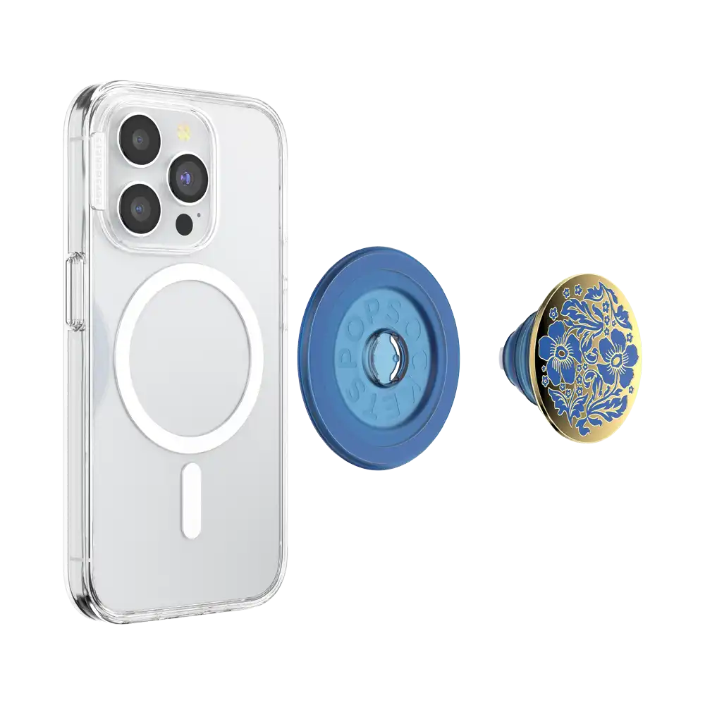 Enamel Lace Blue Vermeer — MagSafe PopGrip