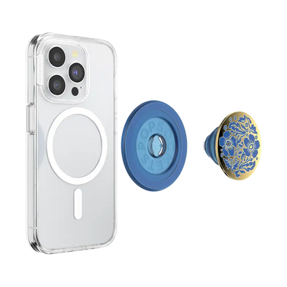 Enamel Lace Blue Vermeer — MagSafe PopGrip