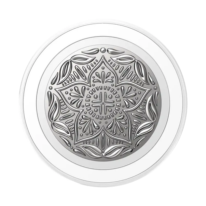 Enamel Silver Mandala — MagSafe PopGrip