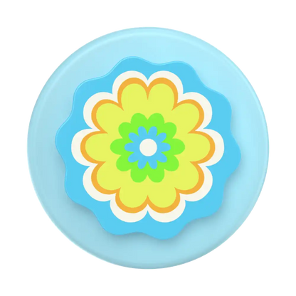 Molded Flower Kaleidoscope Blue — MagSafe PopGrip