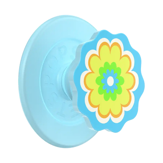 Molded Flower Kaleidoscope Blue — MagSafe PopGrip