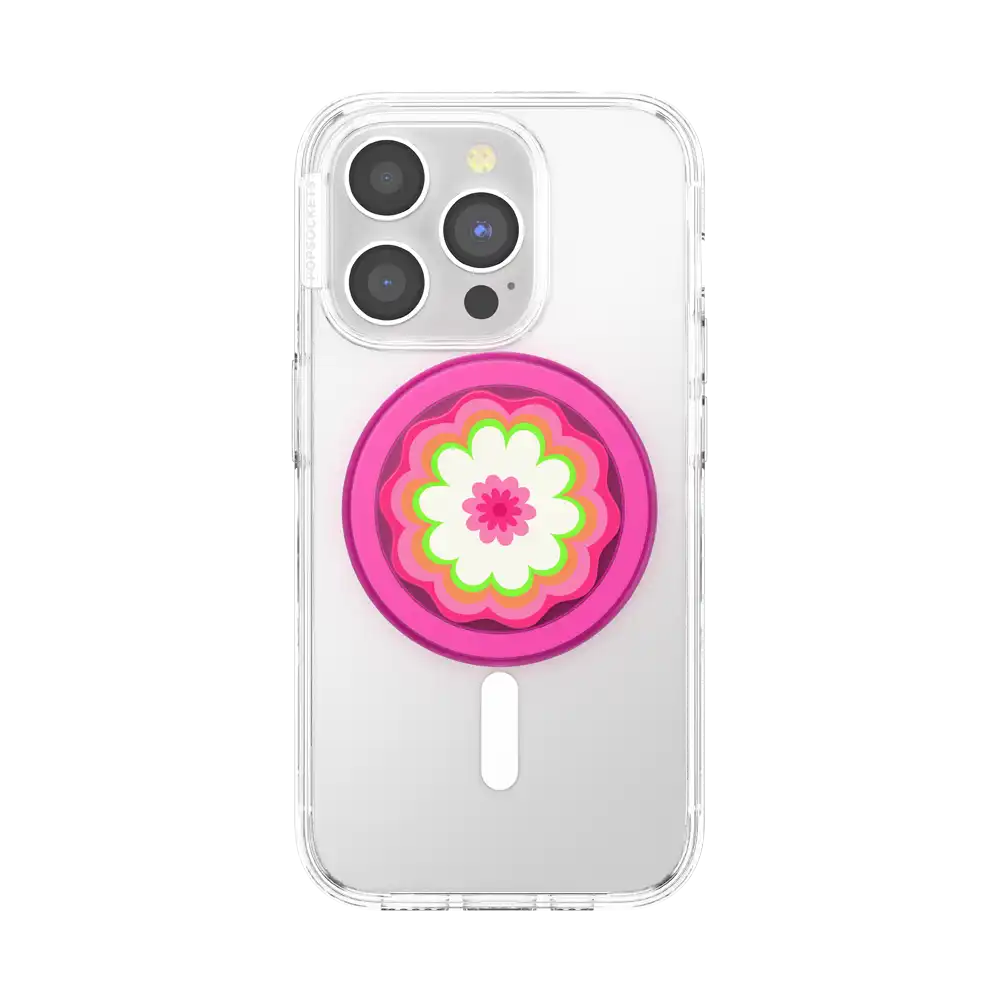 Molded Flower Kaleidoscope Pink — MagSafe PopGrip