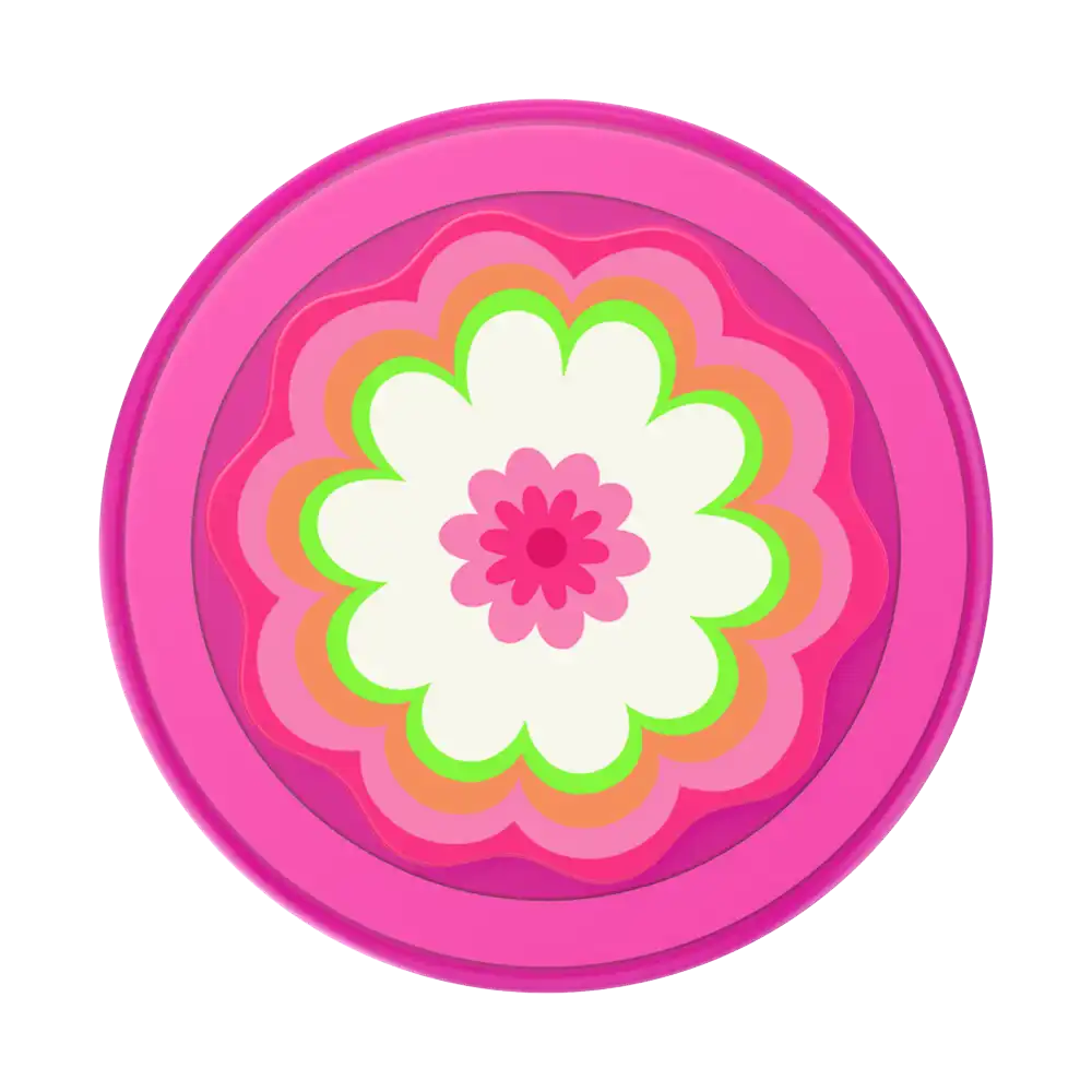 Molded Flower Kaleidoscope Pink — MagSafe PopGrip