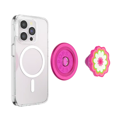 Molded Flower Kaleidoscope Pink — MagSafe PopGrip