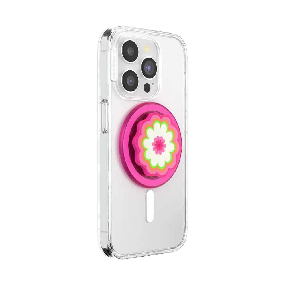 Molded Flower Kaleidoscope Pink — MagSafe PopGrip