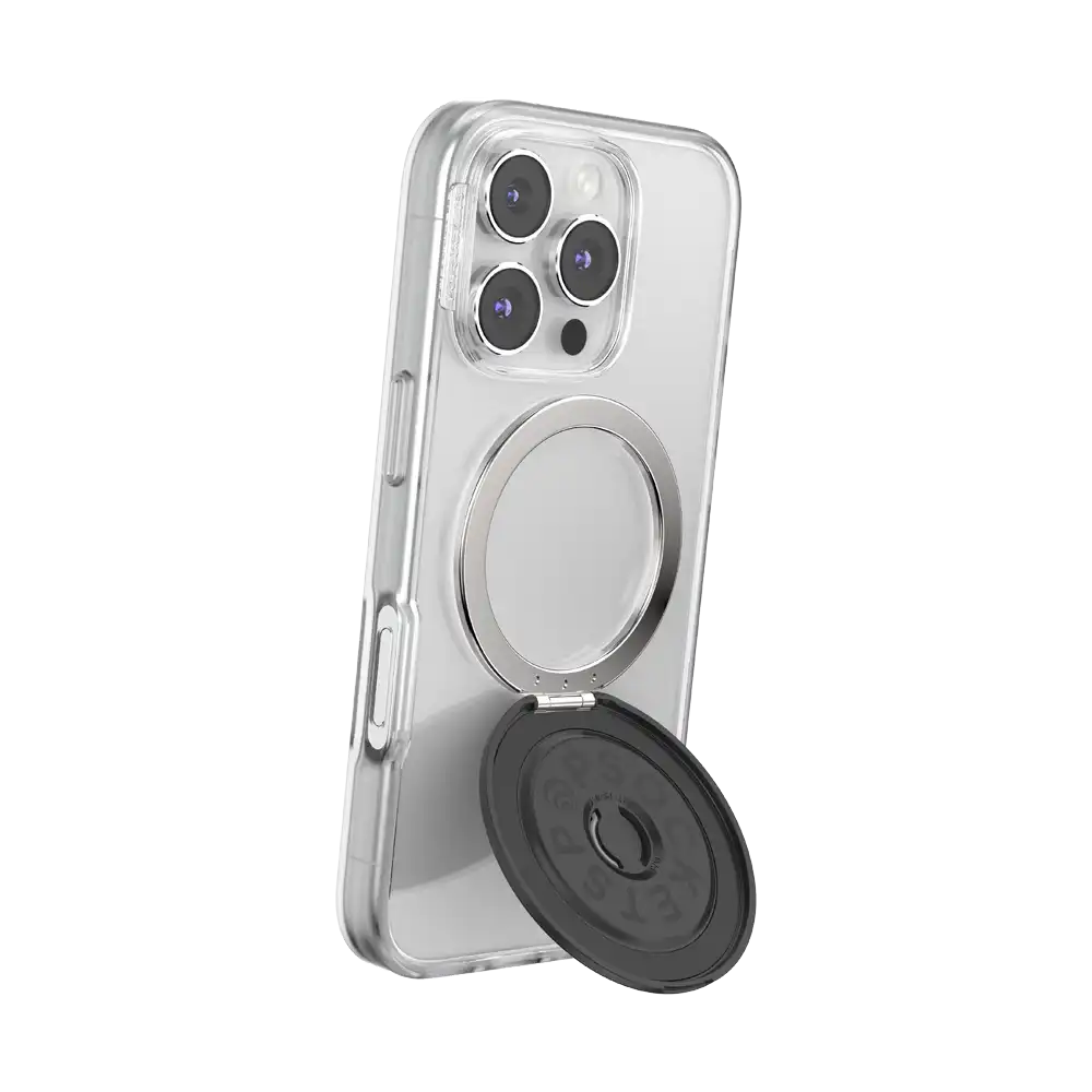 Aluminum Radial Black — MagSafe Kick-Out Grip & Stand