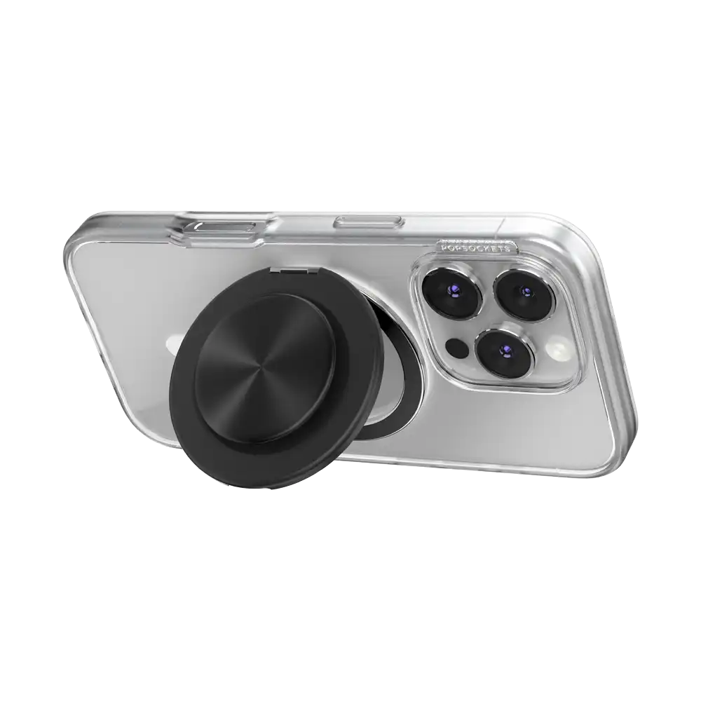 Aluminum Radial Black — MagSafe Kick-Out Grip & Stand