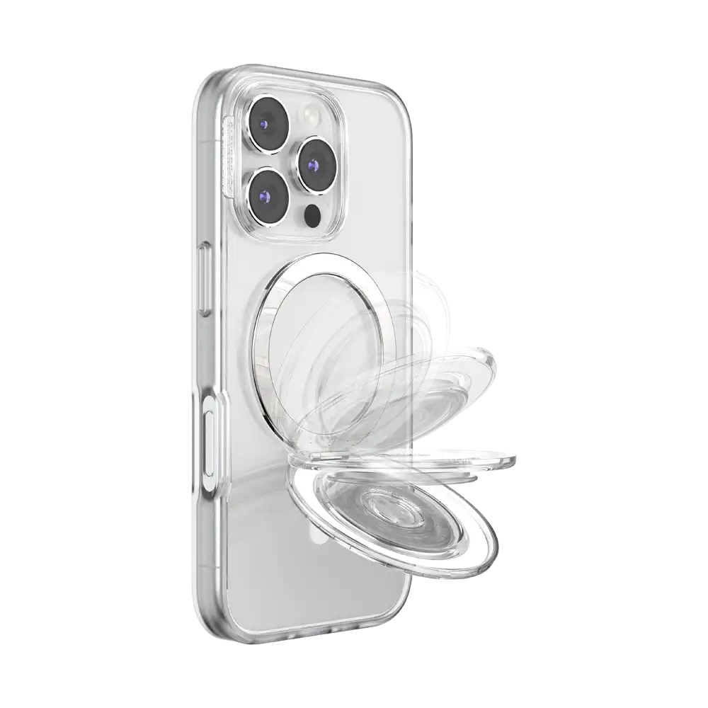 Clear — MagSafe Kick-Out Grip & Stand