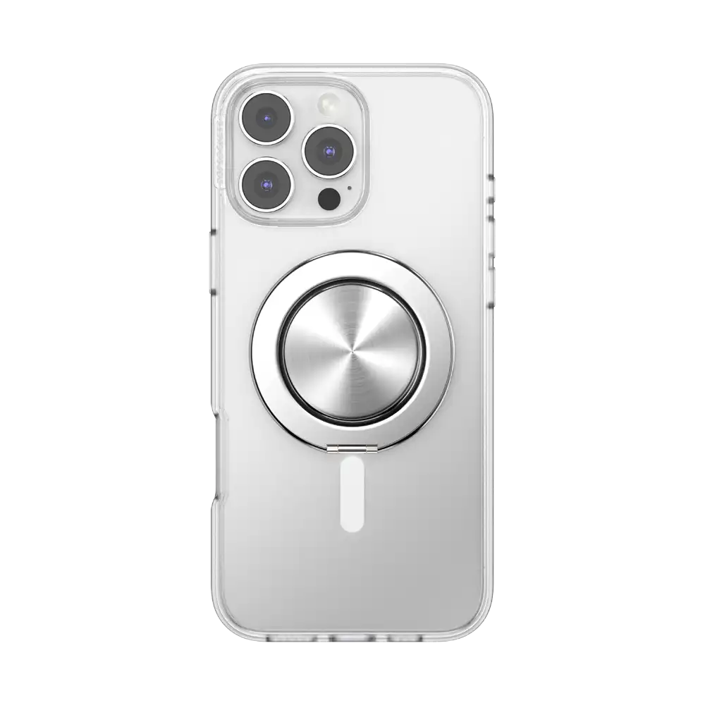 Aluminum Radial Silver — MagSafe Kick-Out Grip & Stand
