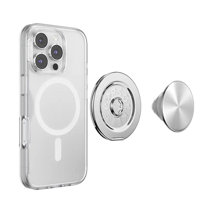 Aluminum Radial Silver — MagSafe Kick-Out Grip & Stand