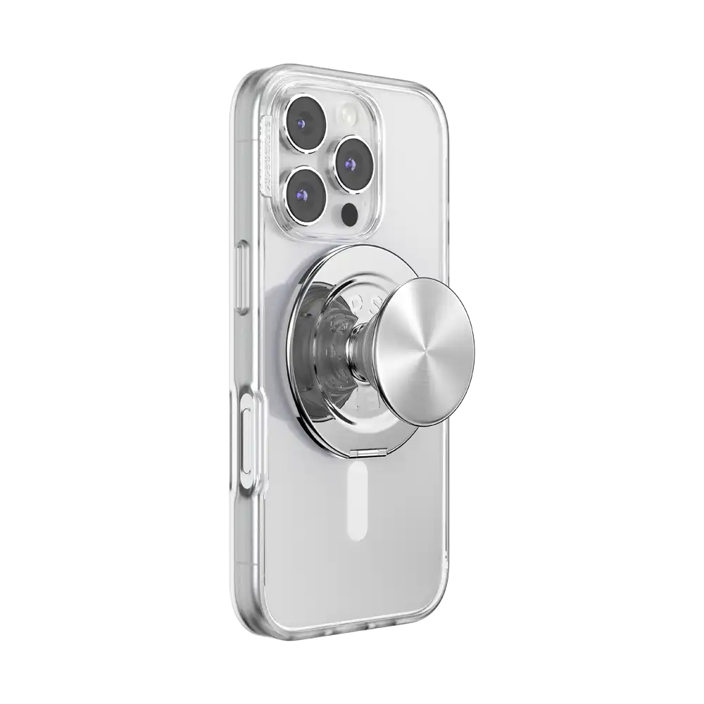 Aluminum Radial Silver — MagSafe Kick-Out Grip & Stand