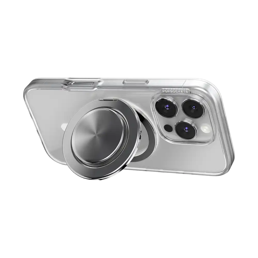 Aluminum Radial Silver — MagSafe Kick-Out Grip & Stand