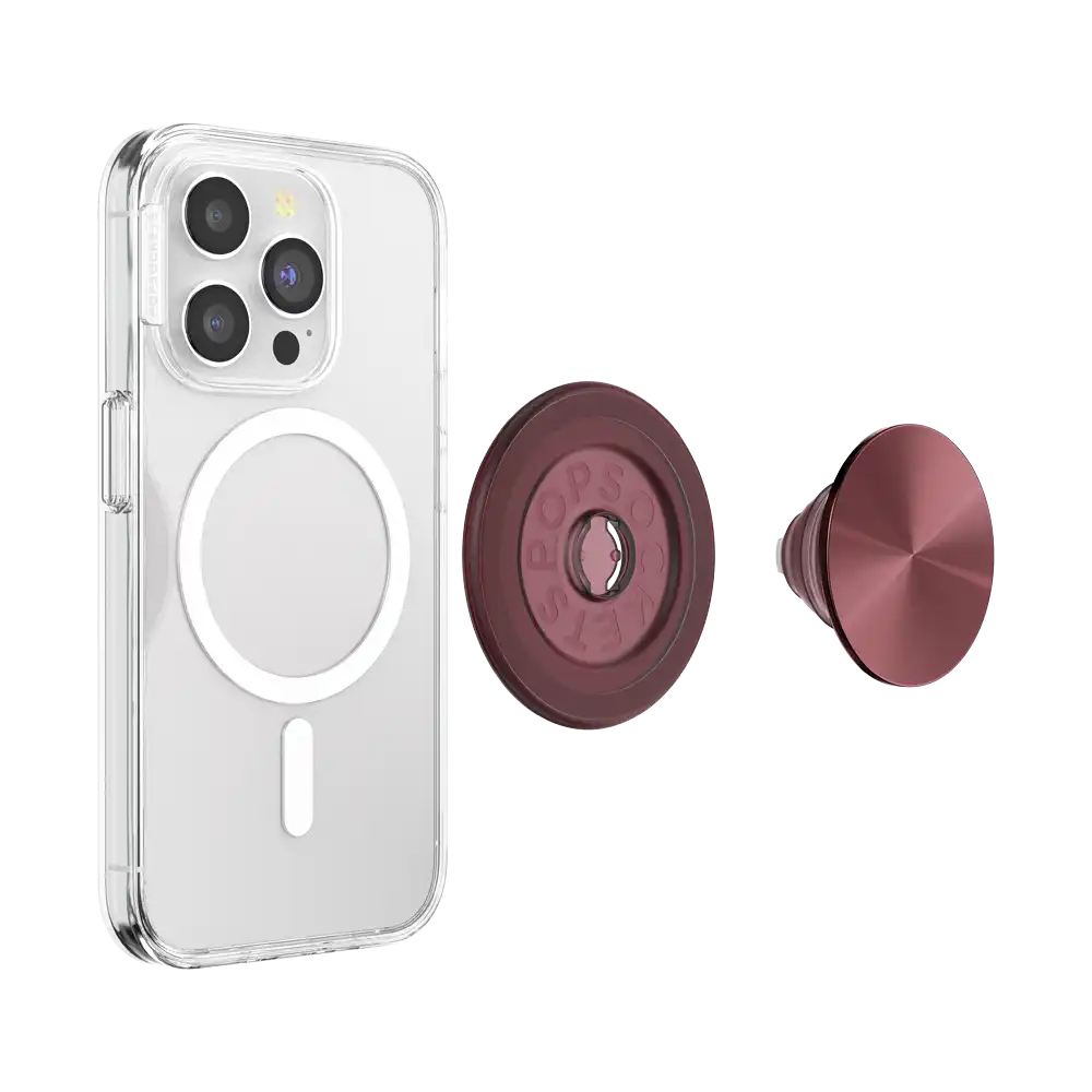 Aluminum Radial Oxblood — MagSafe PopGrip