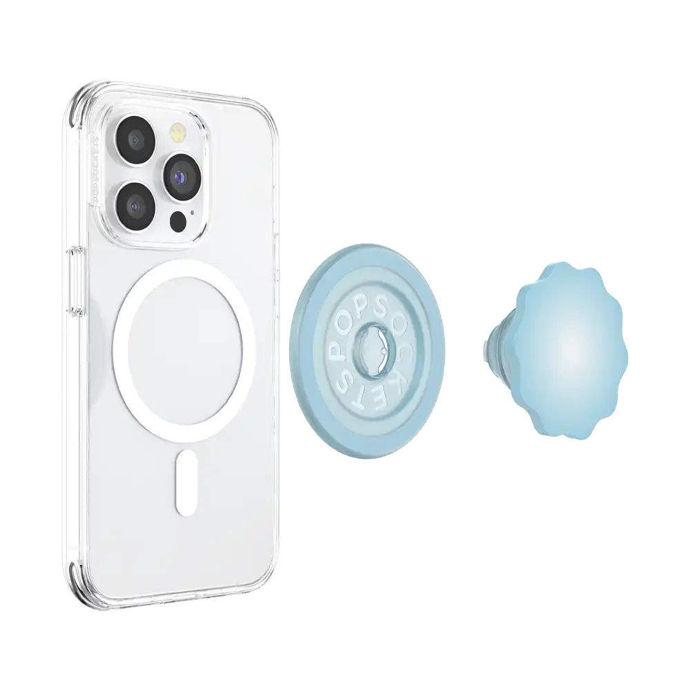 Molded Flower Blue Sigh — MagSafe PopGrip