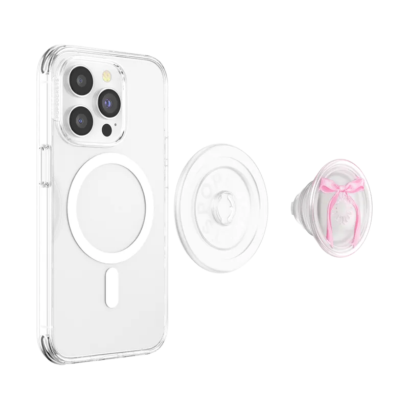 Pink Bow — MagSafe PopGrip