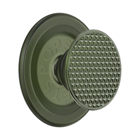 Olive Triangle Knurl — MagSafe PopGrip