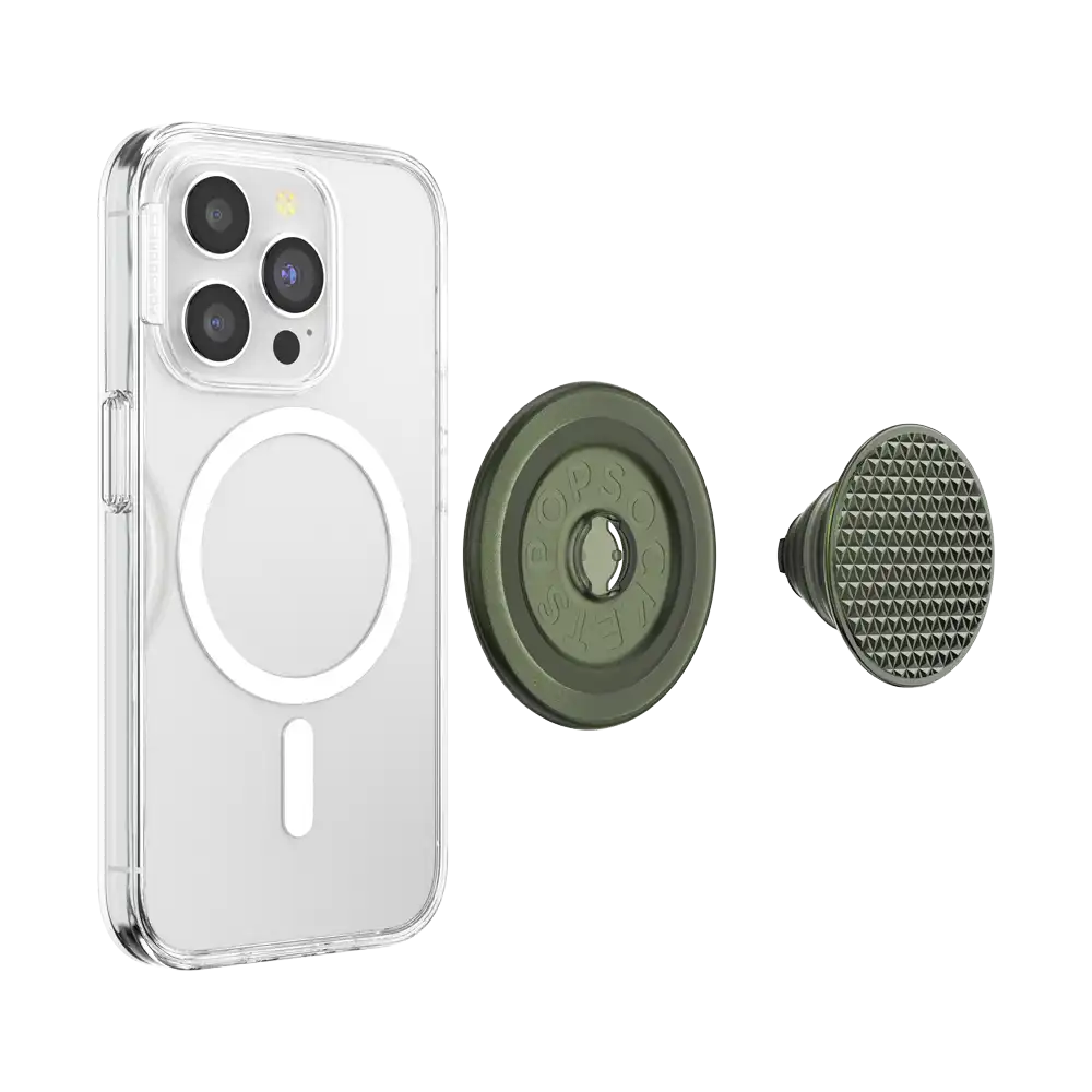 Olive Triangle Knurl — MagSafe PopGrip